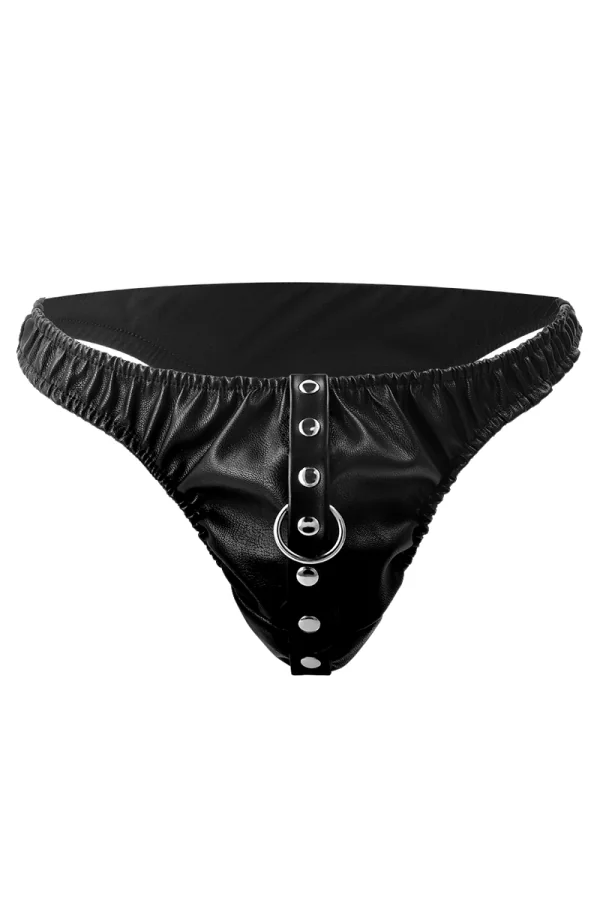 Schwarze Unterwäsche mit Leine One Size (s-l) von Darkness Bondage kaufen - Fesselliebe