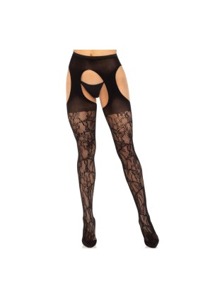 Strumpfstrümpfe aus Spitze Schwarz von Leg Avenue Hosiery kaufen | Fesselliebe