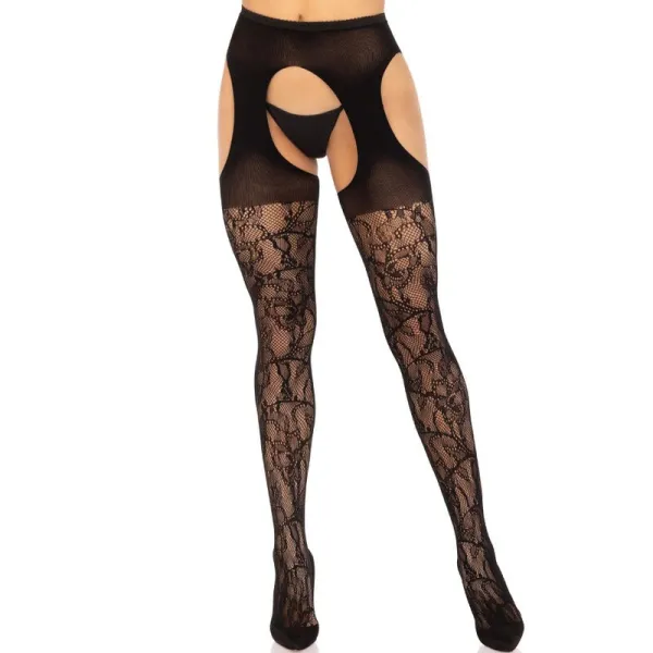 Strumpfstrümpfe aus Spitze Schwarz von Leg Avenue Hosiery kaufen | Fesselliebe