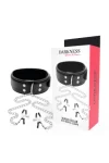 Halsband mit Nipple Clamps Schwarz von Darkness Bondage kaufen - Fesselliebe