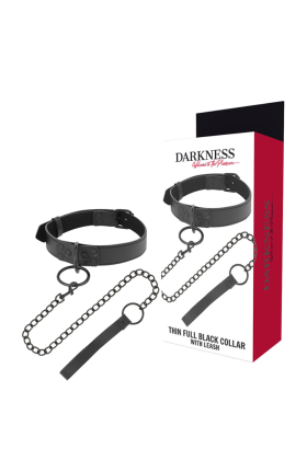 Schwarze Halskette mit Kette von Darkness Bondage kaufen | Fesselliebe