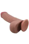 PRETTY LOVE - REALISTISCHER DILDO DER SLIDING SKIN-SERIE MIT SLIDING SKIN-SAUGNAPF BRAUN 23,4 CM