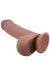 PRETTY LOVE - REALISTISCHER DILDO DER SLIDING SKIN-SERIE MIT SLIDING SKIN-SAUGNAPF BRAUN 23,4 CM