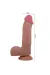 PRETTY LOVE - REALISTISCHER DILDO DER SLIDING SKIN-SERIE MIT SLIDING SKIN-SAUGNAPF BRAUN 23,4 CM