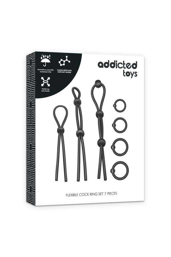 Flexibel Penisring Set 7 Teilig von Addicted Toys kaufen - Fesselliebe