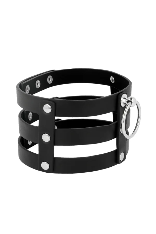 Handgefertigtes Halsband Vegan Kunstleder - Fetish von Coquette Accessories kaufen - Fesselliebe