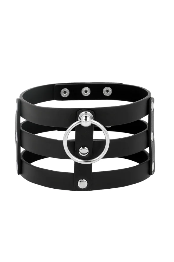 Handgefertigtes Halsband Vegan Kunstleder - Fetish von Coquette Accessories kaufen - Fesselliebe