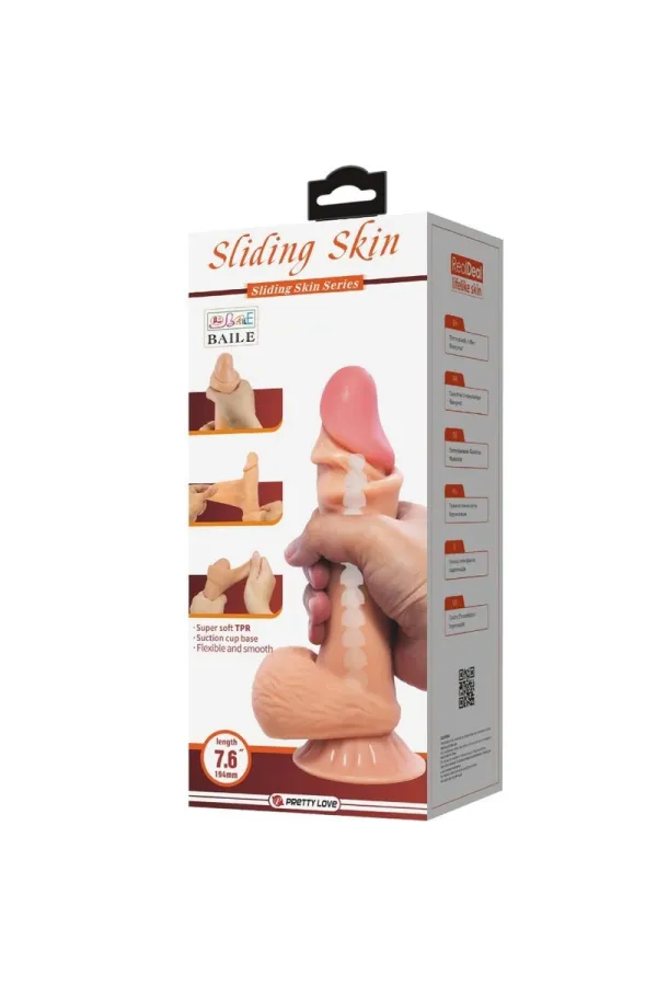 PRETTY LOVE - SLIDING SKIN SERIES REALISTISCHER DILDO MIT SLIDING SKIN SAUGNAPF 19,4 CM kaufen - Fesselliebe