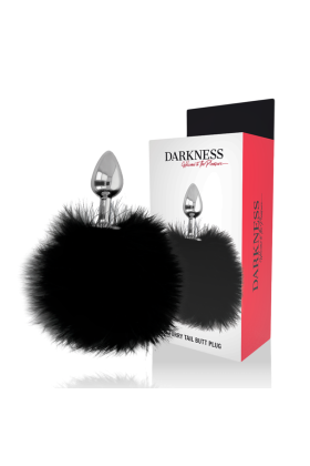 Extra Anal Buttplug mit Schwanz Schwarz 7 cm von Darkness Anal kaufen | Fesselliebe