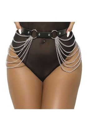 Lederkettengürtel Schwarz Einheitsgrösse von Subblime Fetish kaufen | Fesselliebe