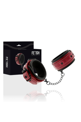Handschellen aus Veganem Leder mit Neoprenfutter von Fetish Submissive Dark Room kaufen | Fesselliebe