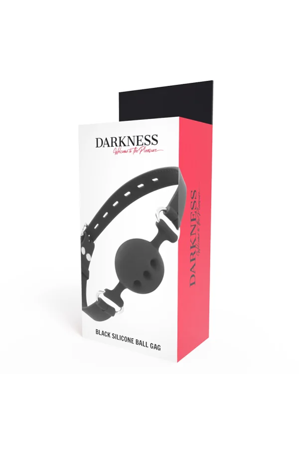 Ball Mundknebel Silikon Schwarz von Darkness Bondage kaufen - Fesselliebe