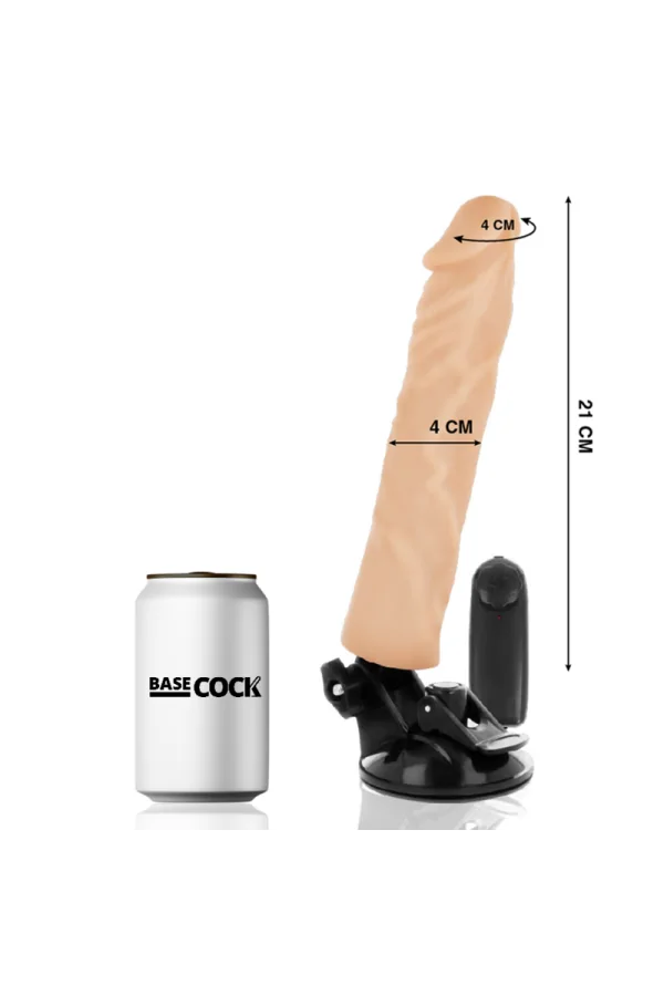 Realistischer Vibrator Fernsteuerbar Hautfarben 21cm von Basecock kaufen - Fesselliebe