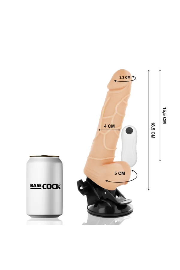 Realistischer Vibrator Fernsteuerbar Hautfarben 18.5cm von Basecock kaufen - Fesselliebe