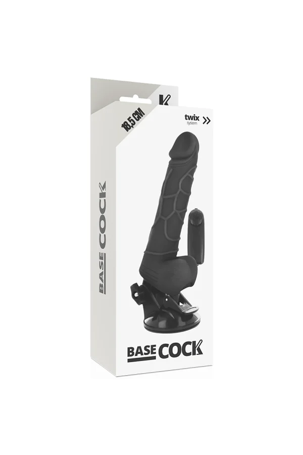 Realistischer Vibrator Fernsteuerbar Schwarz 18.5cm von Basecock kaufen - Fesselliebe