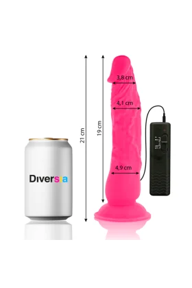 Flexibler Vibrierender Dildo Rosa 21 cm -O- 4.9 cm von Diversia