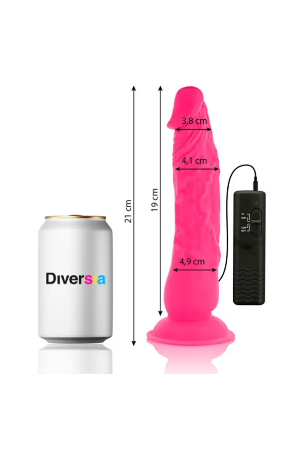 Flexibelr Vibrierender Dildo 21 Cm - Rosa von Diversia kaufen - Fesselliebe