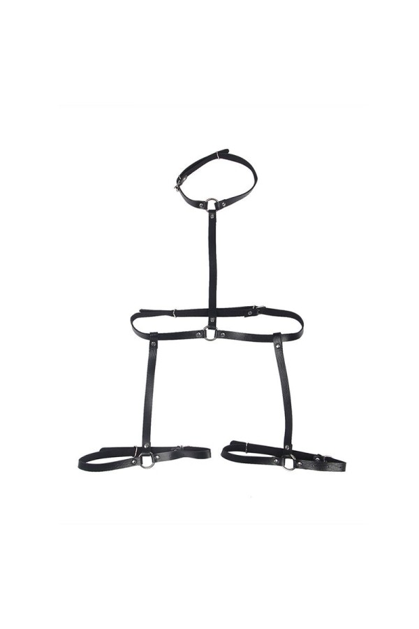 Körperharness aus Leder, Schwarz, One Size (S-L) von Subblime Fetish kaufen | Fesselliebe