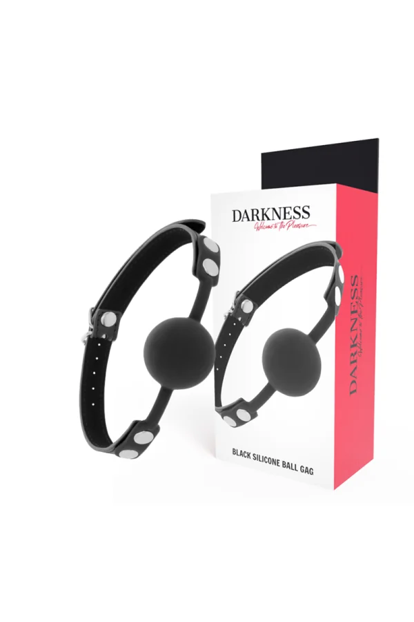 Ball Mundknebel Silikon Schwarz von Darkness Bondage kaufen - Fesselliebe