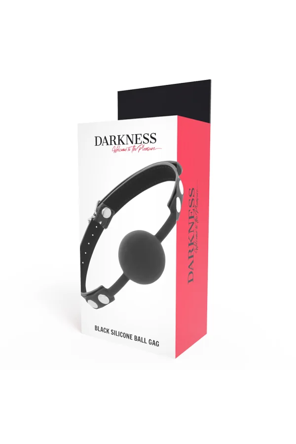 Ball Mundknebel Silikon Schwarz von Darkness Bondage kaufen - Fesselliebe