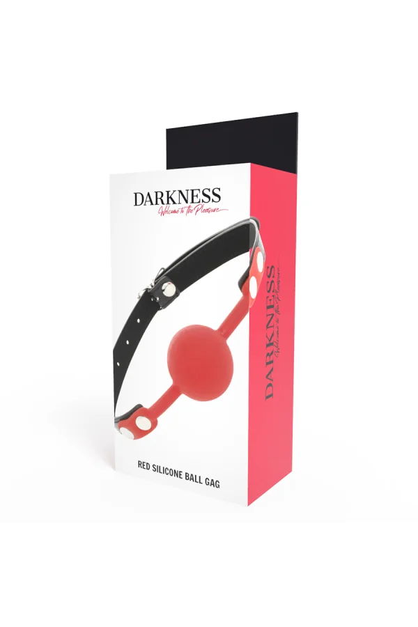 Ball Mundknebel Silikon Rot von Darkness Bondage kaufen - Fesselliebe