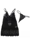 SUBBLIME - BABYDOLL MIT VERSTELLBAREN SPITZENTRÄGERN SCHWARZ S/M kaufen - Fesselliebe