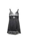 BABYDOLL MIT BLUMENPRINT AUF DER BRUST SCHWARZ S/M VON SUBBLIME kaufen - Fesselliebe