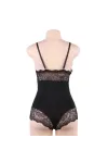 SUBBLIME - SCHWARZER BODY MIT BLUMENSPITZENDETAIL S/M