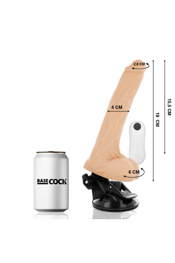 Realistischer Vibrator Fernsteuerbar Hautfarben 19 Cm von Basecock kaufen - Fesselliebe