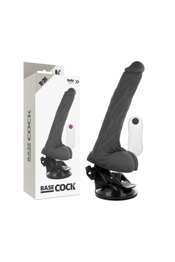 Realistischer Vibrator Fernsteuerbar Schwarz 19 Cm von Basecock kaufen - Fesselliebe