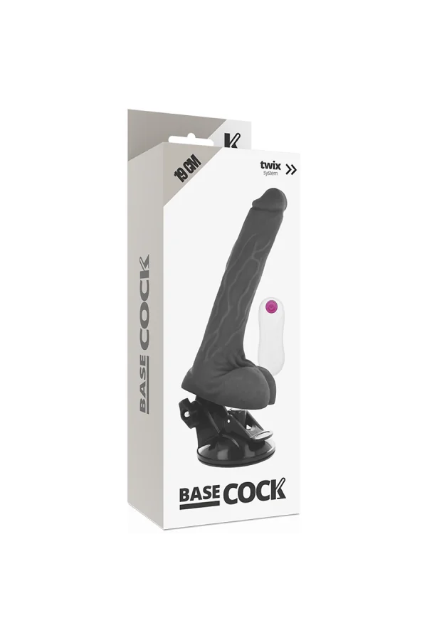 Realistischer Vibrator Fernsteuerbar Schwarz 19 Cm von Basecock kaufen - Fesselliebe