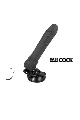 Realistischer Vibrator mit Fernbedienung Schwarz 19.5 cm -O- 4 cm von Basecock kaufen | Fesselliebe