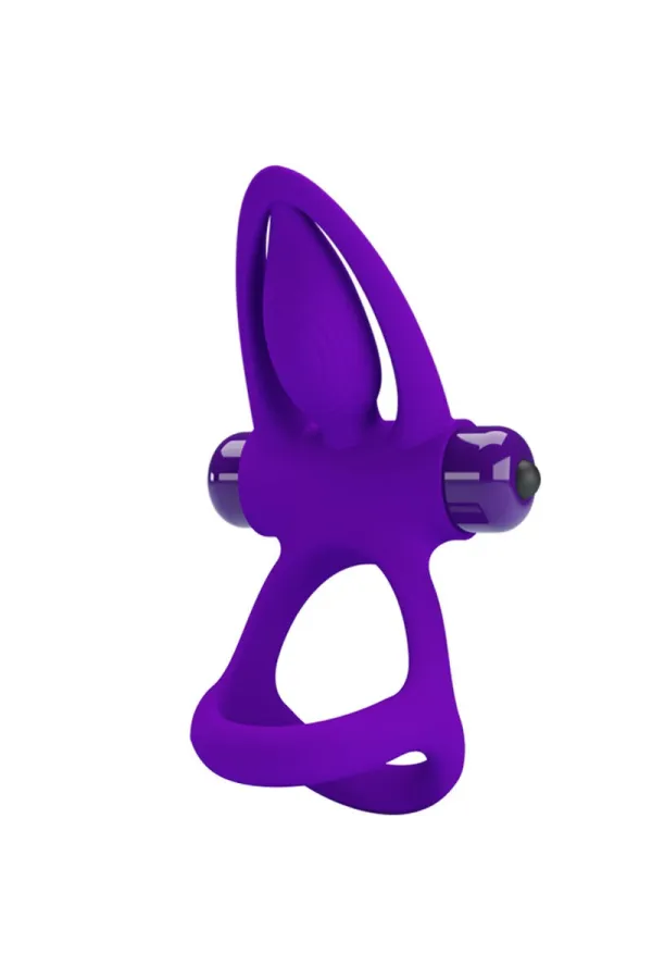 Vibratorring 10 Vibrationen Lila Silikon von Pretty Love Male