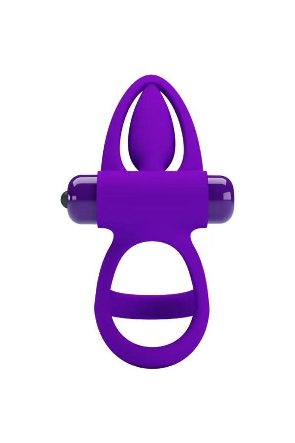 Vibratorring 10 Vibrationen Lila Silikon von Pretty Love Male