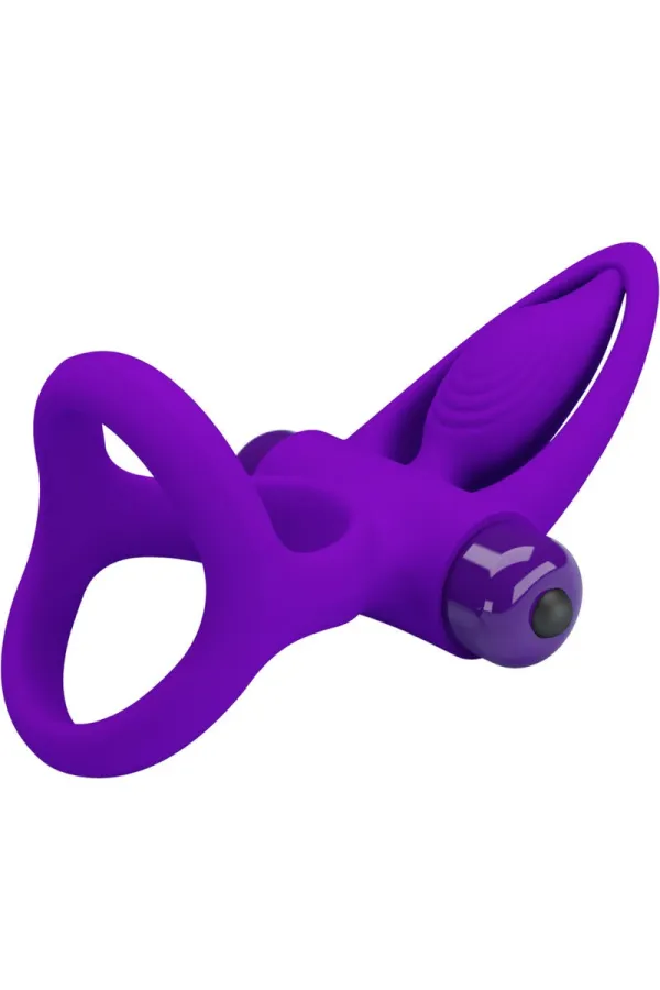 Vibratorring 10 Vibrationen Lila Silikon von Pretty Love Male