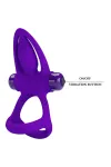 Vibratorring 10 Vibrationen Lila Silikon von Pretty Love Male