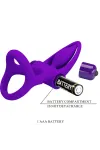 Vibratorring 10 Vibrationen Lila Silikon von Pretty Love Male