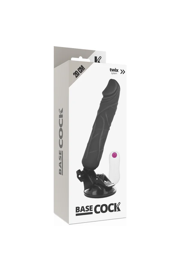 Realistischer Vibrator und Penishülle 2in1 Fernsteuerbar Schwarz 20 Cm von Basecock kaufen - Fesselliebe