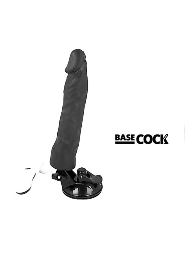 Realistischer Vibrator mit Fernbedienung Schwarz 21 cm -O- 4 cm von Basecock kaufen | Fesselliebe
