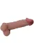 PRETTY LOVE - REALISTISCHER DILDO DER SLIDING SKIN-SERIE MIT SLIDING SKIN-SAUGNAPF BRAUN 24 CM