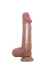 PRETTY LOVE - REALISTISCHER DILDO DER SLIDING SKIN-SERIE MIT SLIDING SKIN-SAUGNAPF BRAUN 24 CM