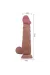 PRETTY LOVE - REALISTISCHER DILDO DER SLIDING SKIN-SERIE MIT SLIDING SKIN-SAUGNAPF BRAUN 24 CM