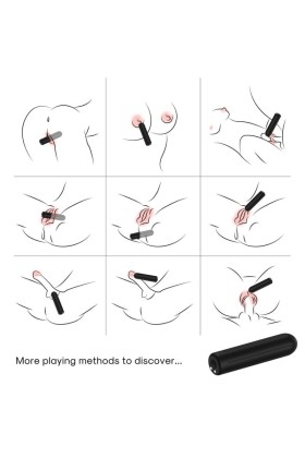 Warhead Vibrator Bullet mit Fernbedienung Schwarz 2 cm X 8.8 cm von Armony Stimulators kaufen | Fesselliebe