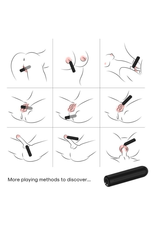 Warhead Vibrator Bullet mit Fernbedienung Schwarz 2 cm X 8.8 cm von Armony Stimulators kaufen | Fesselliebe