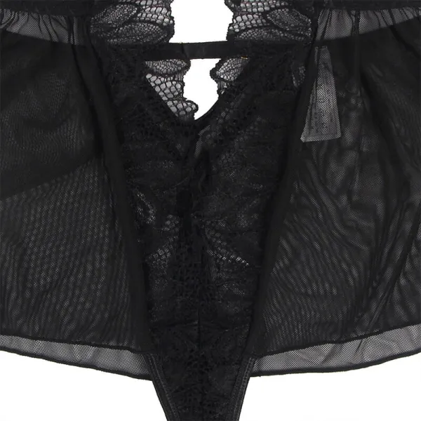 Teddy-Halter-Neck-Bare-Back-Spitze Schwarz S/M von Subblime Bodies kaufen | Fesselliebe