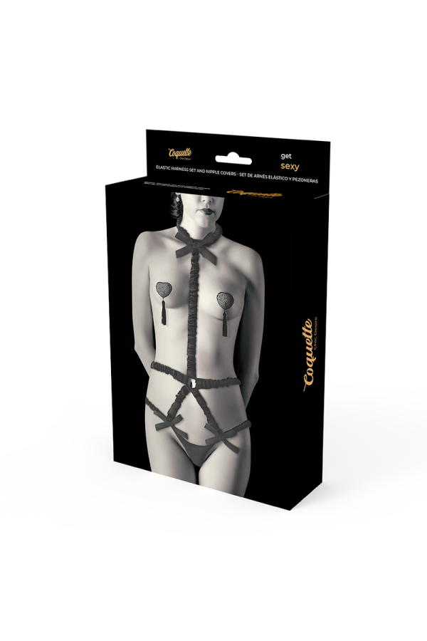 Dessous-Set mit Deluxe-Nippelabdeckungen von Coquette Accessories kaufen | Fesselliebe
