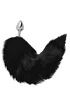 Schwarz Tail Anal-Plug Silber 8cm von Darkness Anal kaufen - Fesselliebe