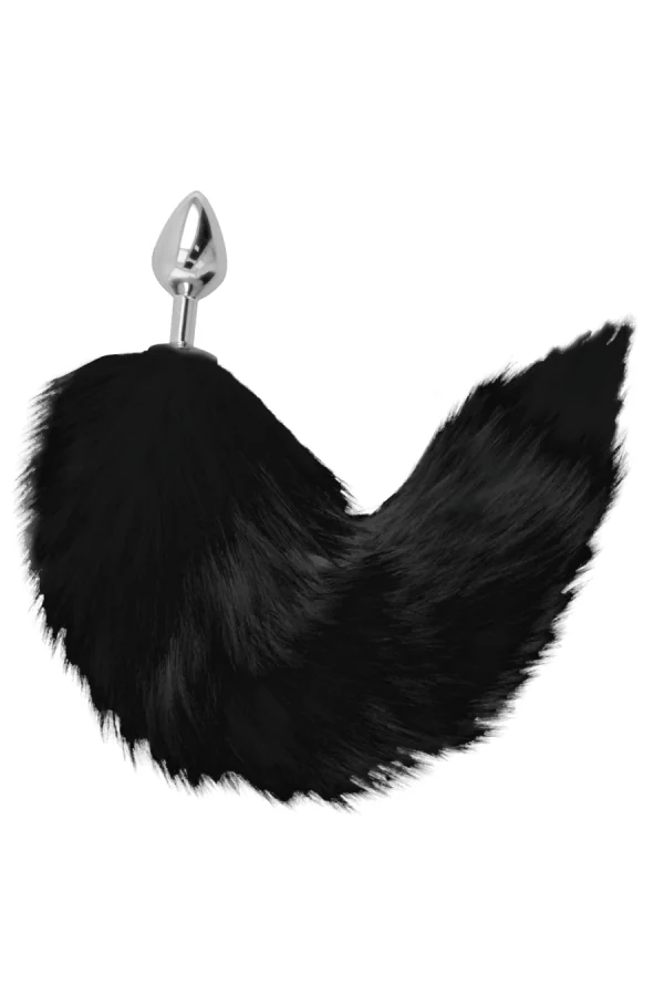 Schwarz Tail Anal-Plug Silber 8cm von Darkness Anal kaufen - Fesselliebe