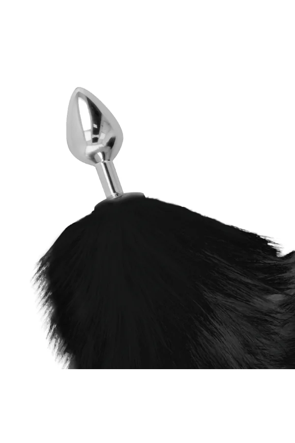 Schwarz Tail Anal-Plug Silber 8cm von Darkness Anal kaufen - Fesselliebe