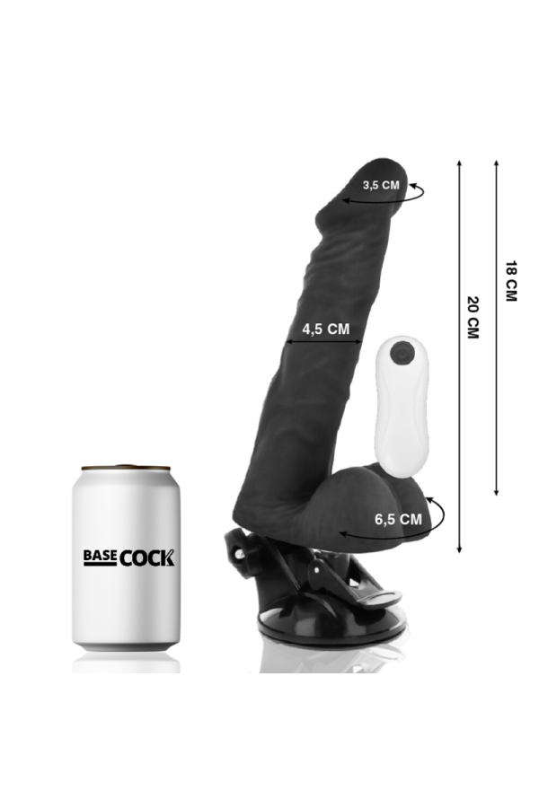 biegsamer Vibrator mit Fernbedienung Schwarz 20 cm -O- 4.5 cm von Basecock kaufen | Fesselliebe